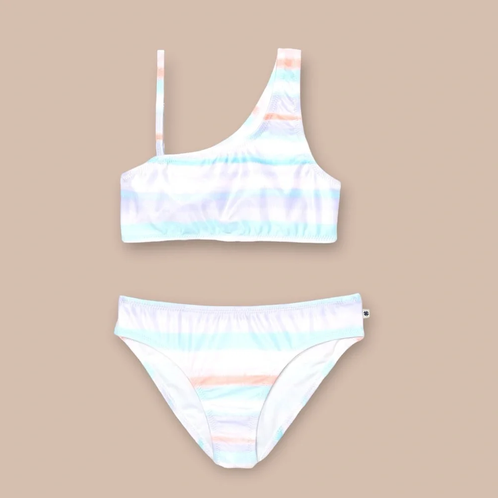 Lucky Brand 2-Piece Bikini Set Blue Tint, Size L (12/14) New w/Tag